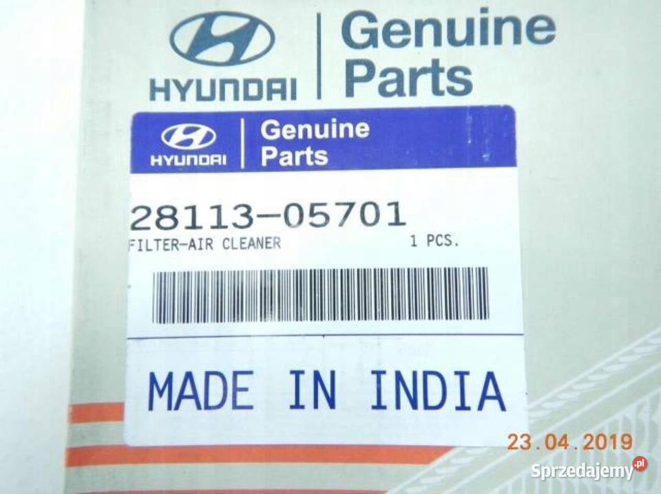FILTR POWIETRZA HYUNDAI ATOS 11 2811305701 osobowe Powietrza Powietrza lubelskie