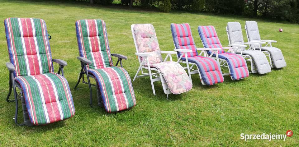 Leżak rozkładany ogrodowy krzesło taras balkon Garwolin