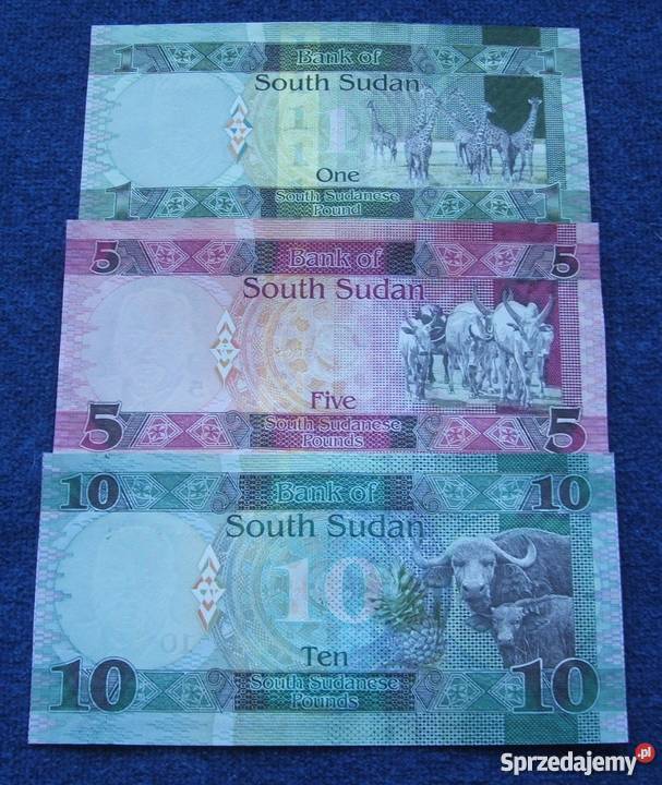 SUDAN POŁUDN Kolekcjonerskie Banknoty Zestaw 3 Katowice sprzedam