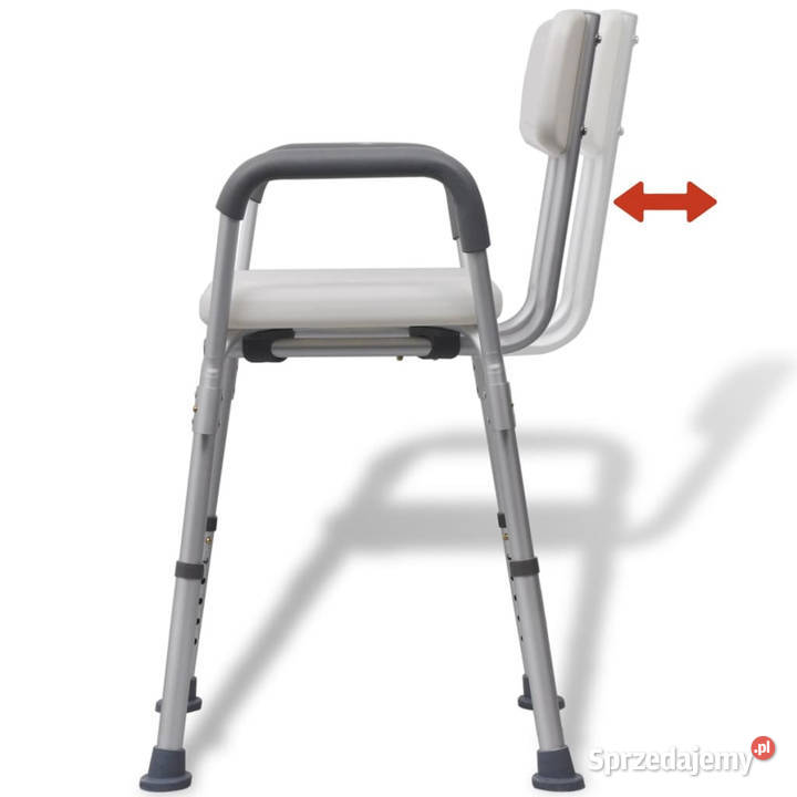Krzesło pod prysznic z aluminium białe WM110129 Warszawa