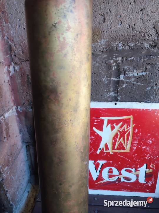 Duża łuska mosiężna 122 mm 1944 r Militaria Dulcza Wielka