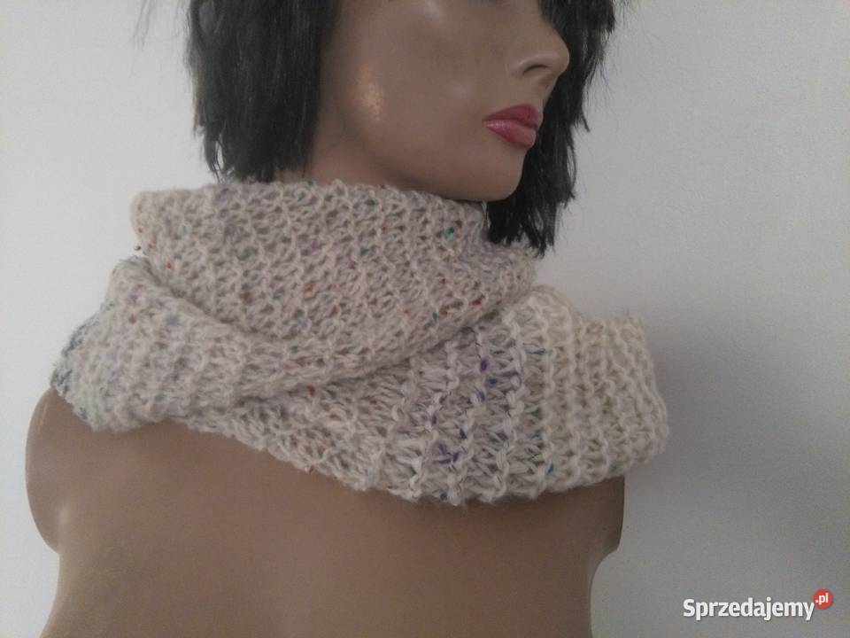 szal szalik komin HANDMADE wełna rękodzieło Gdynia