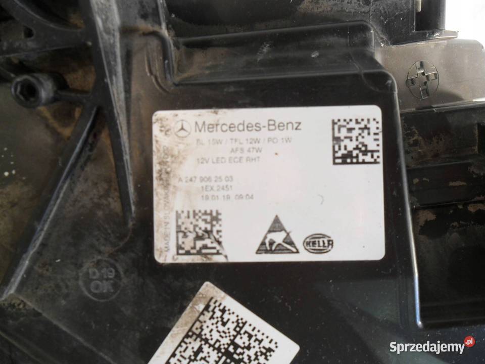 REFLEKTOR PRZÓD STRONA LEWA MERCEDESBENZ B W247 Nowy Tomyśl