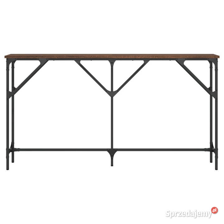 Stolik konsolowy brązowy dąb 140x23x75 WM837776 Stoły Warszawa