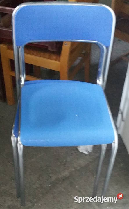 krzesła biurowe kolor niebieski Wiskitki sprzedam