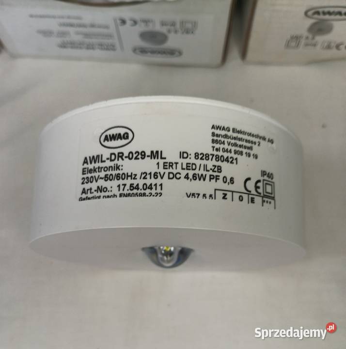 Oprawa bezpieczeństwa LED AWAG awilde029ml NOWE Trzcianka