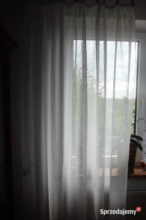 Pojedyncza biała zasłona kresz 150222 Piekary Śląskie sprzedam