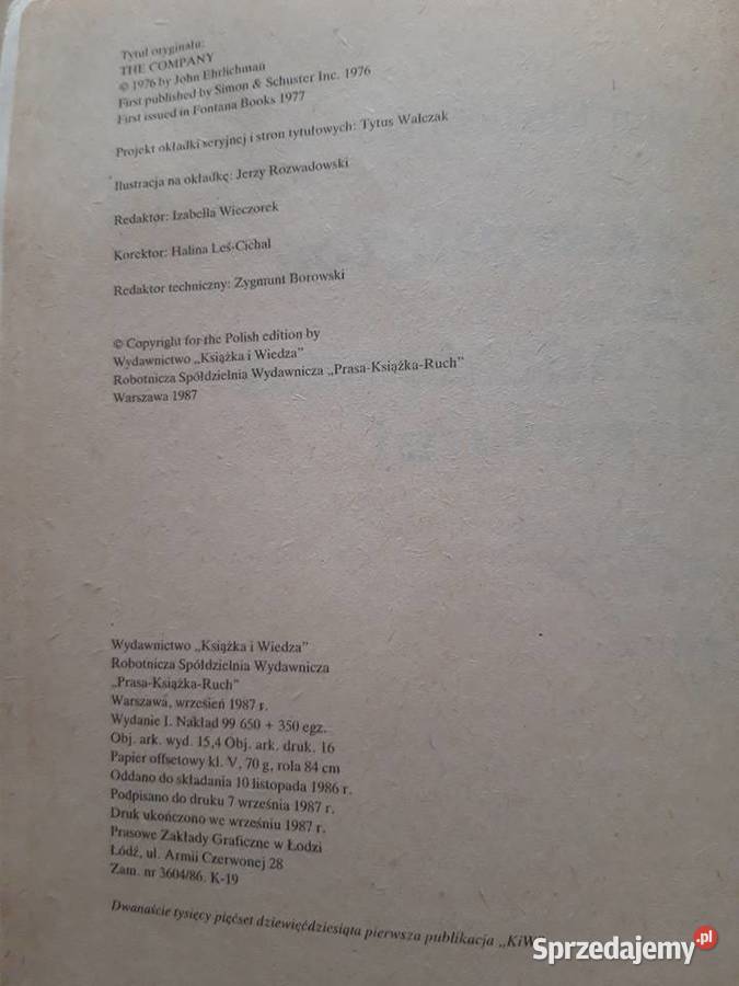 Waszyngton zamkniętymi drzwiami John Ehrlichman śląskie Bielsko-Biała