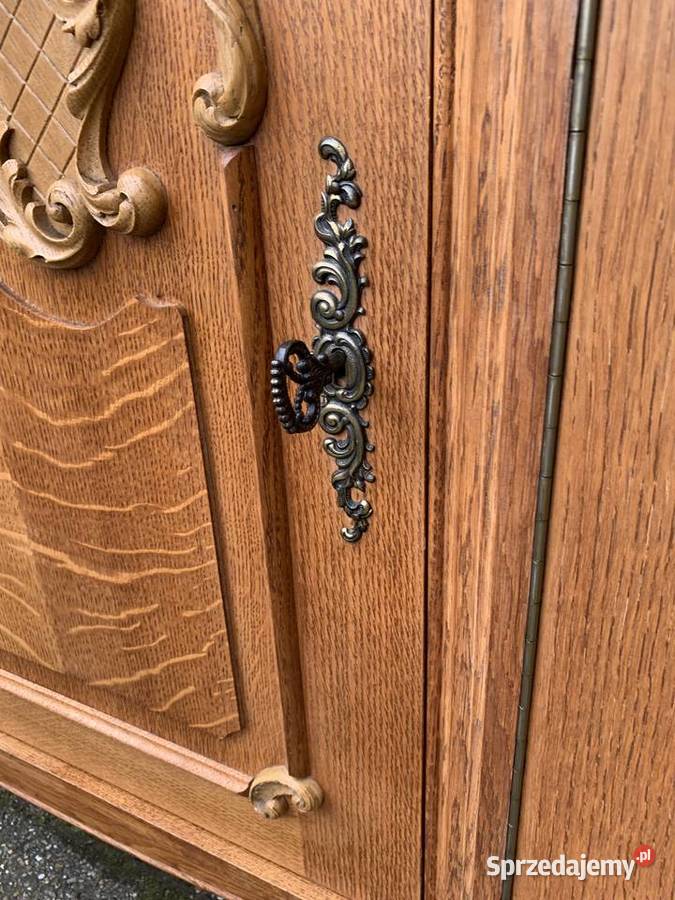 Piękna dębowa komoda w stylu ludwikowskim Meble Toruń