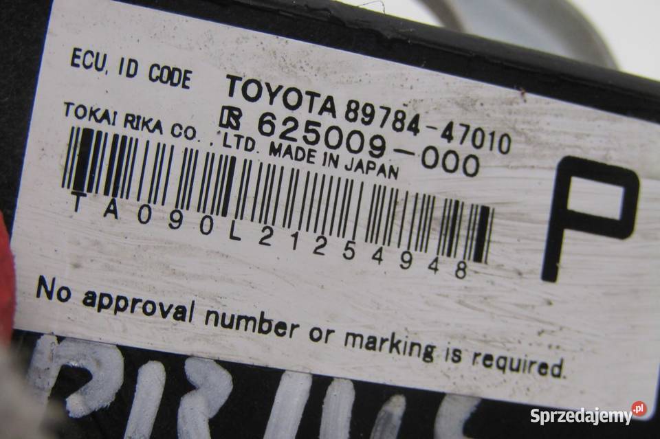 MODUŁ STEROWNIK IMMOBILIZERA TOYOTA PRIUS III