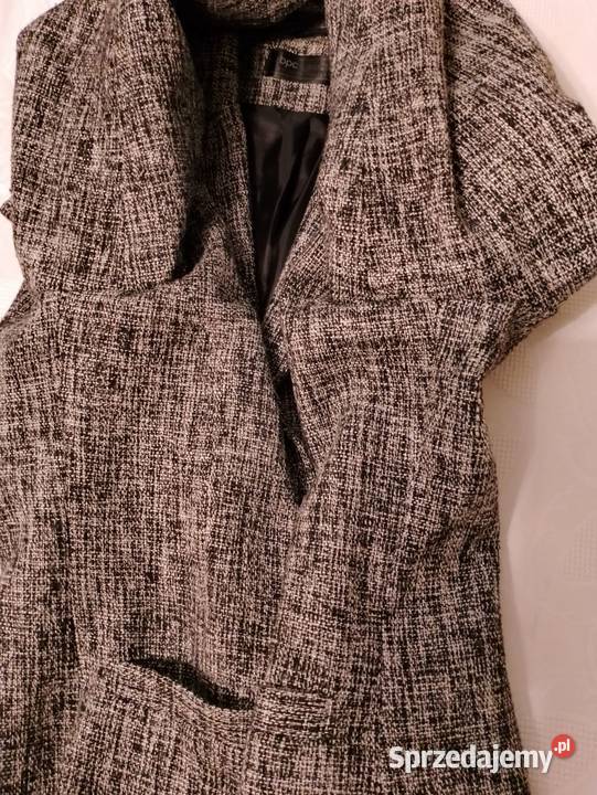 MARYNARKA damska melanż czarnobiały rozmiar 42 Oborniki