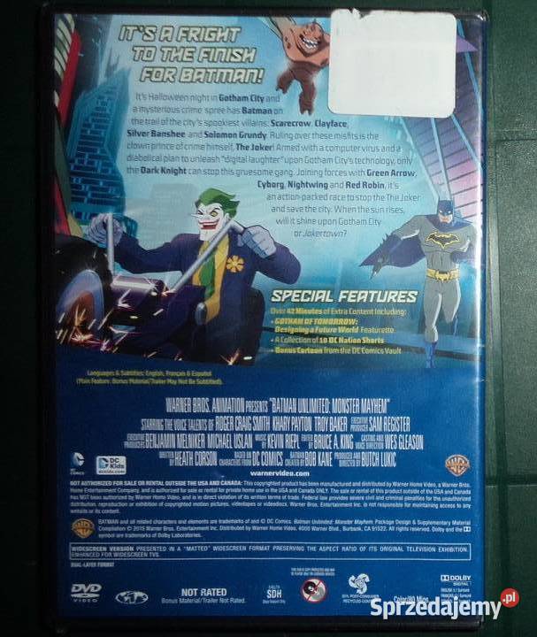 Batman DVD Unlimited Monster Mayhem FOLIA NOWE Rzeszów