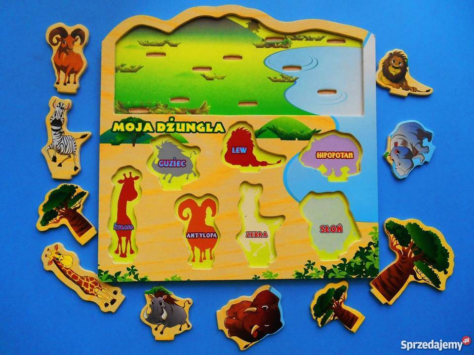 PUZZLE drewniane 3D dżungla wiek 2 Warszawa