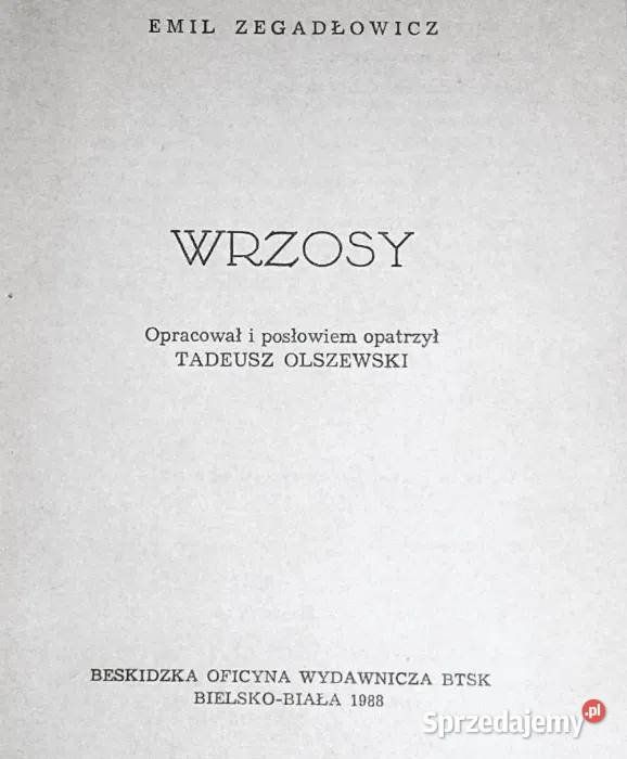 Wrzosy Emil Zegadłowicz lubelskie Chełm