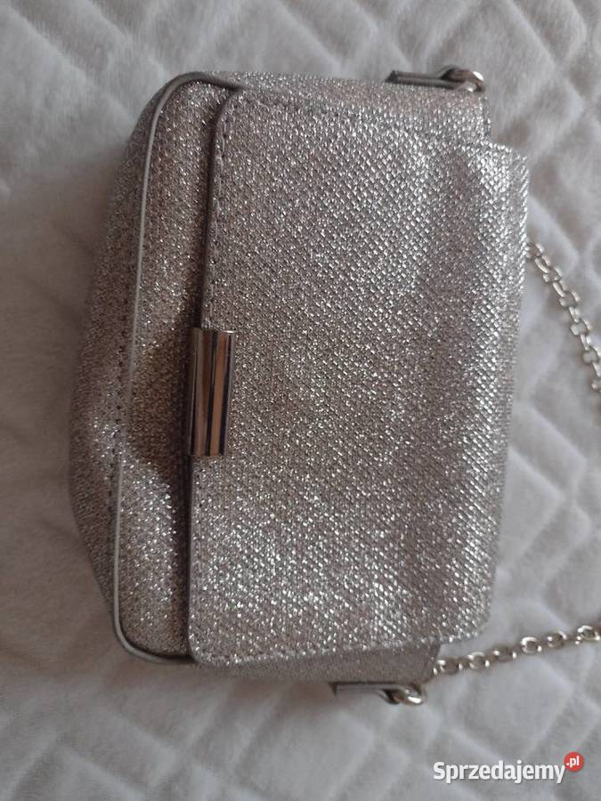 Złota torebka listonoszka brokatowa z Londynu Kraków
