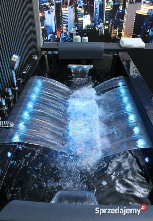 Czarna wanna z hydromasażem EBBXD871 prostokątna Grabówka sprzedam