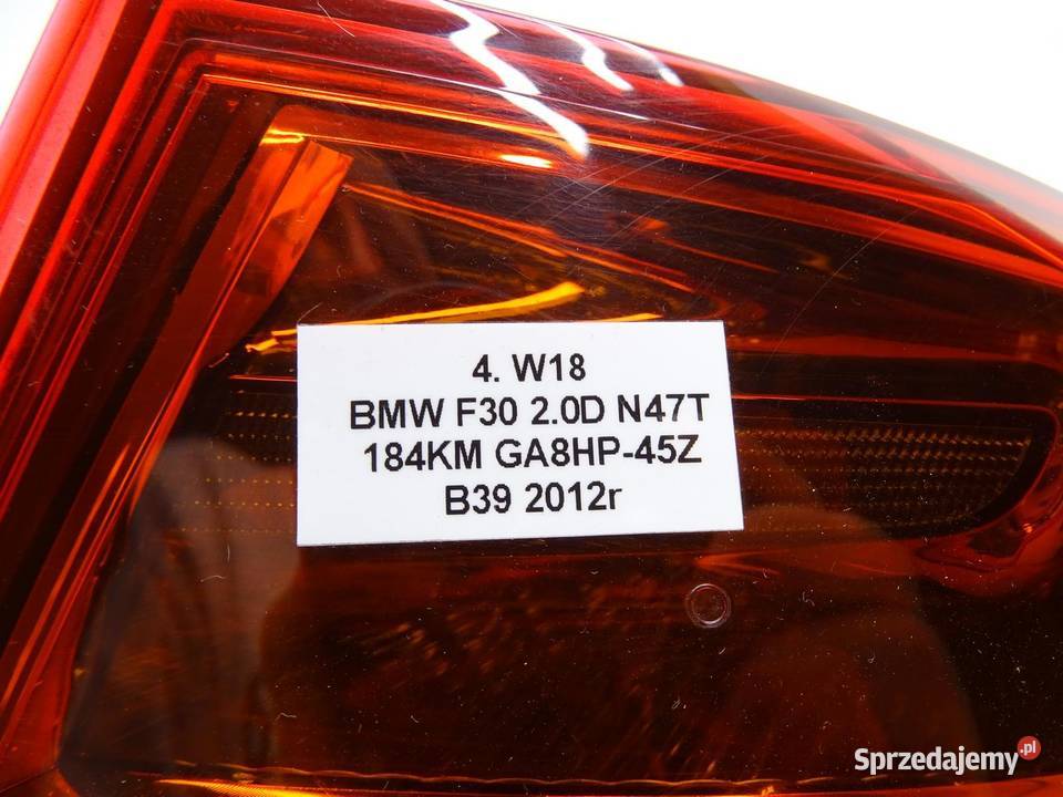 LAMPA PRAWY TYŁ PRAWA TYLNA W BŁOTNIK 7259894 osobowe