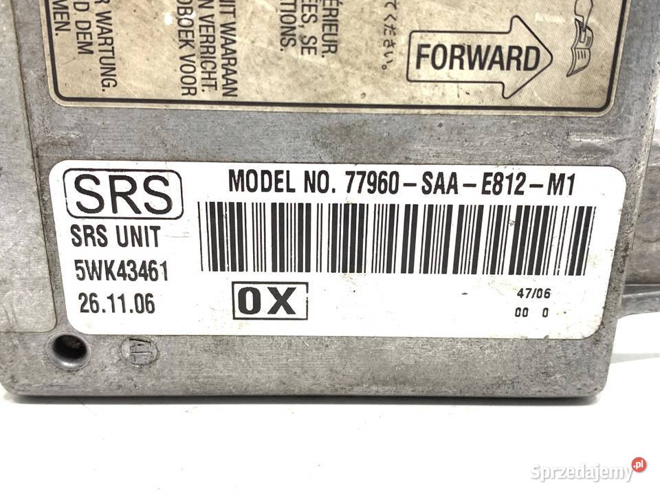 SENSOR AIRBAG HONDA JAZZ II 77960SAAE812M1 0108 sprzedam