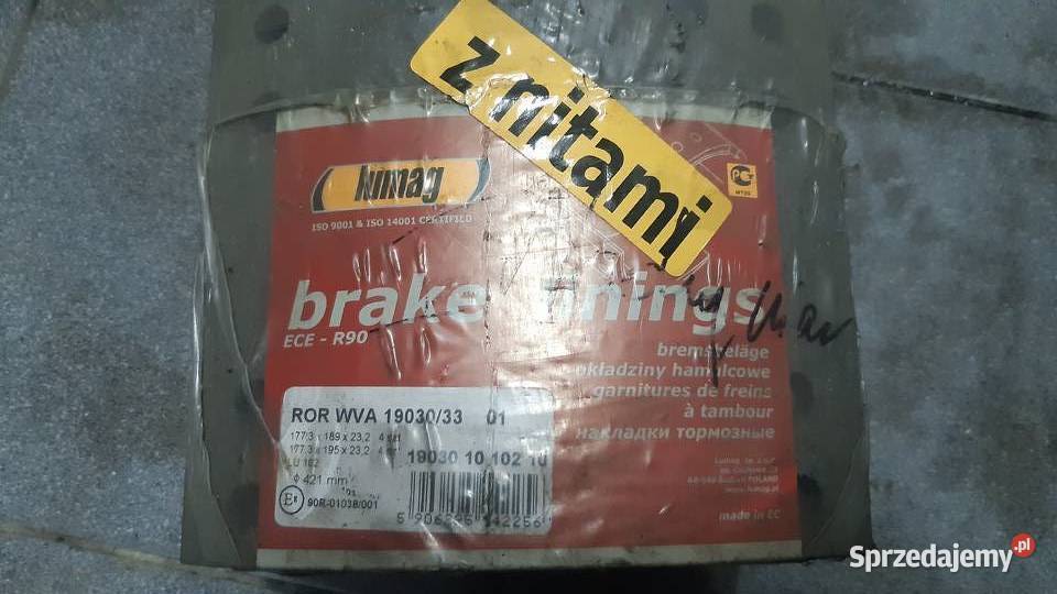 Okładziny ROR WVA 1904033 01 FI 421mm 232mm Układ hamulcowy Częstochowa