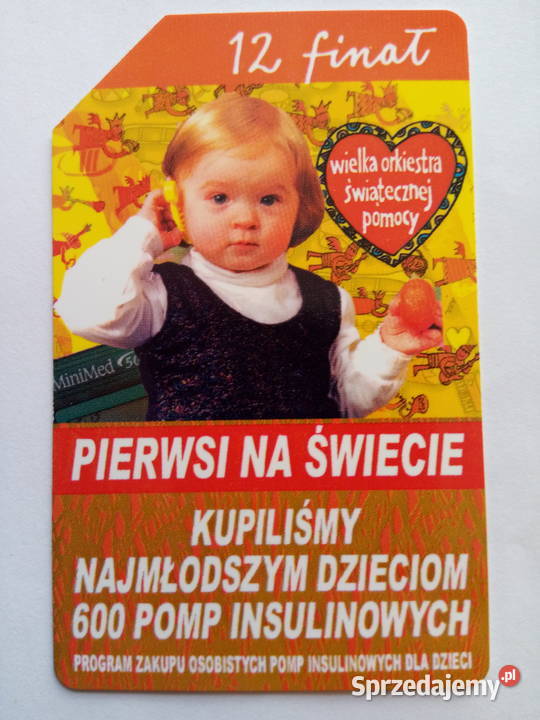 Karta telefoniczna przedstawiająca 12 WOŚP 15 Dąbrowa Górnicza