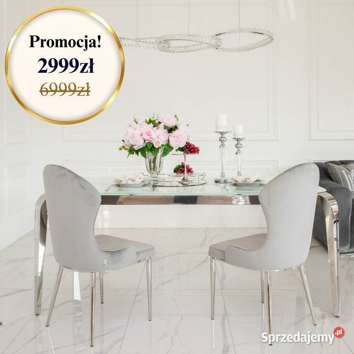 Stół ELITE Glamour Nowoczesny Srebrny mazowieckie