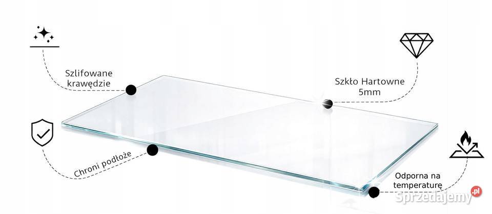 SZYBA HARTOWNA Pod Kominek Piecyk 100x85 SZKŁO małopolskie