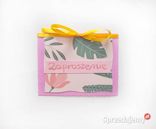 boho zaproszenia puste różowe zaproszenie na Gdańsk