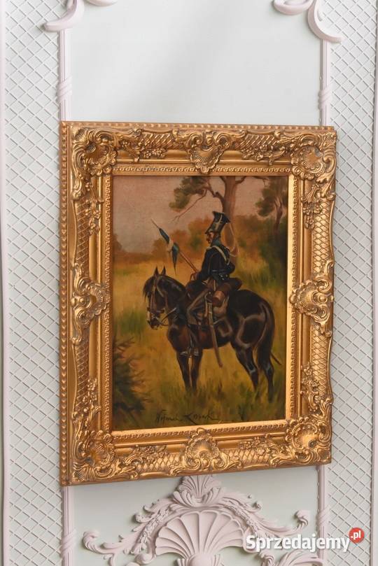 Wojciech Kossak Ułan Żołnierz Na Koniu Stary