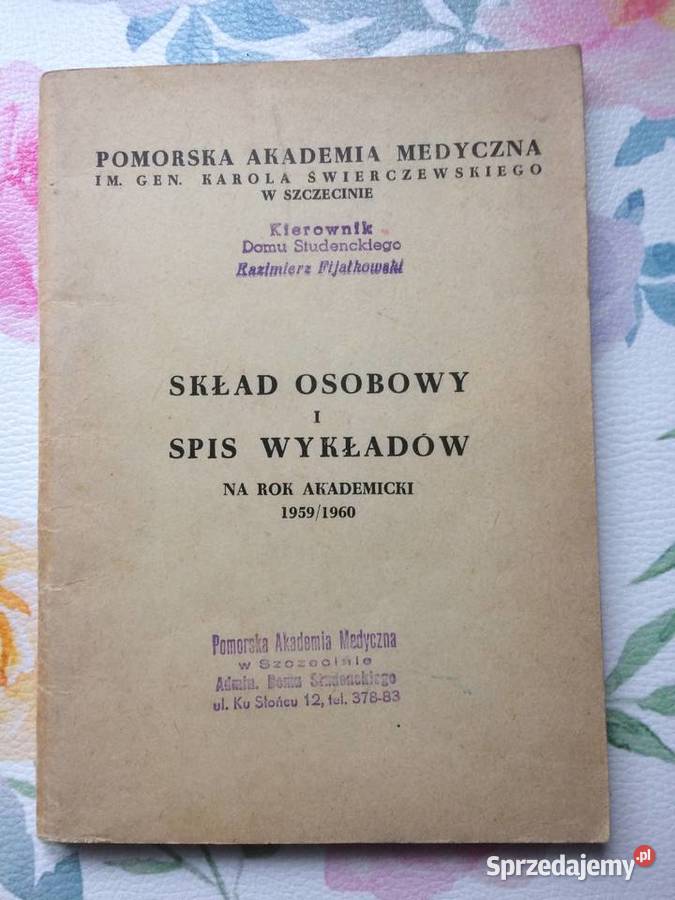 3846 Skład Osobowy I Spis Wykładów Pom Akademii Szczecin