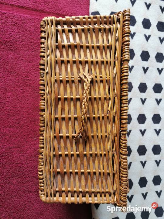 Kosz skrzynka Ratan wiklina ładny stylowy Łódź