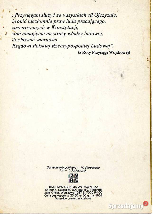 ZAPROSZENIE NA PRZYSIĘGĘ PRL Krynki