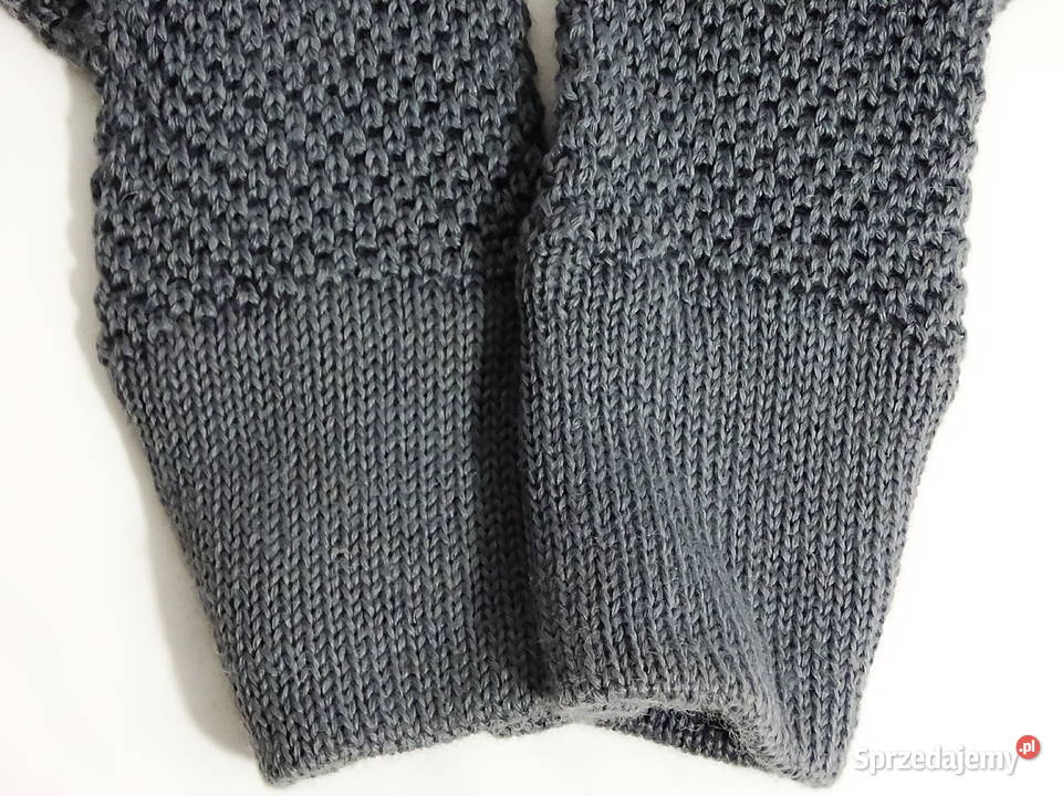 Rękawiczki zimowe dzianinowe szare Dla kobiet Pozostałe Biłgoraj