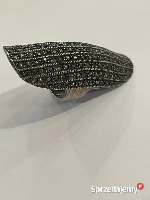 Pierścionek srebro 925 z markazytami Kraków