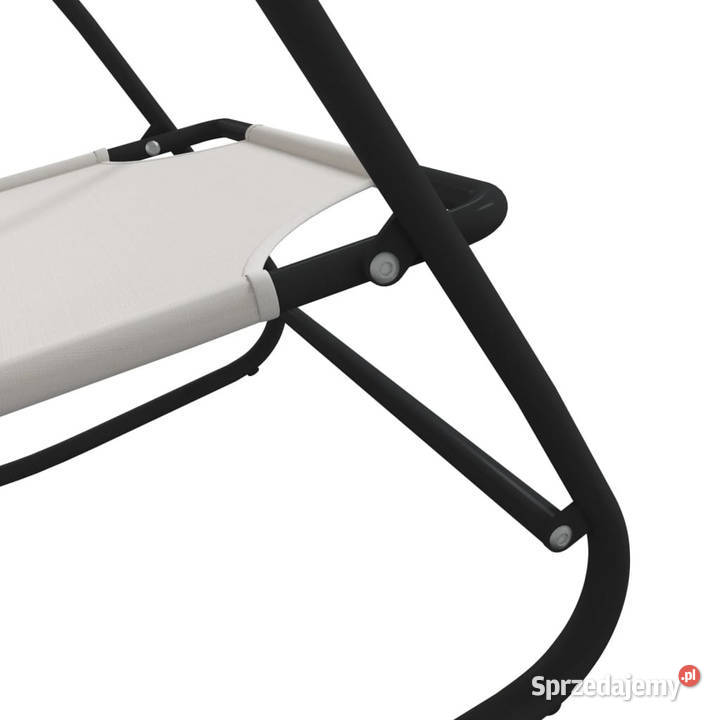 Leżaki bujane 2 kremowe stal i tworzywo Warszawa