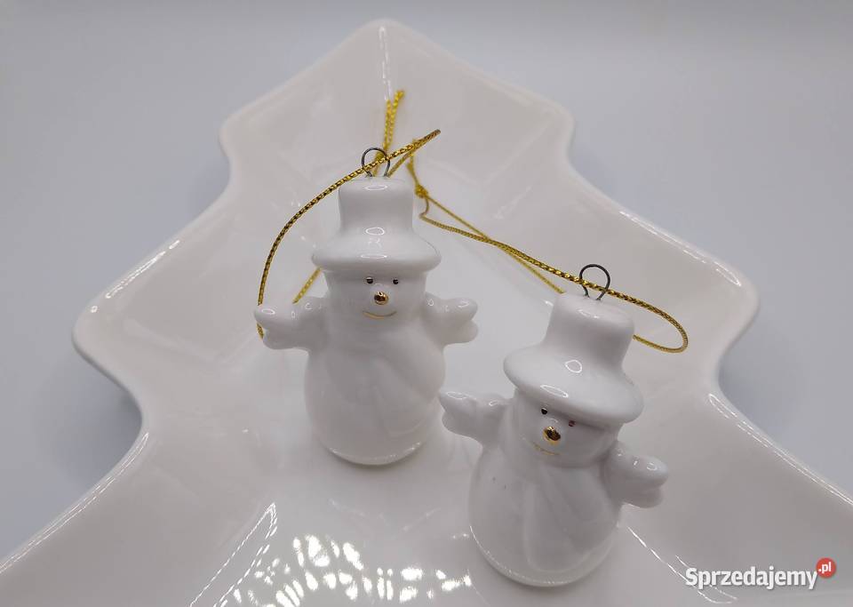 Bałwan Bałwanki Ceramika 2 sztuki Pozostałe