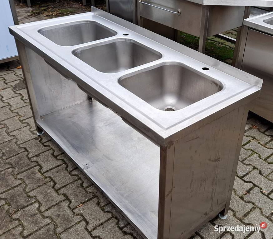 Zlew 3 Komorowy z Półką 1506085 M1209 N Gastronomia wielkopolskie Nowe Skalmierzyce