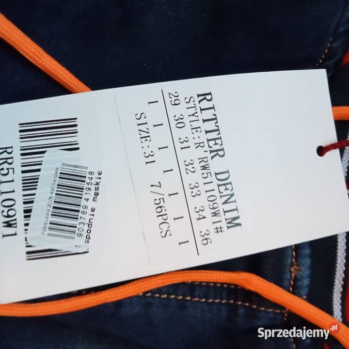 Spodnie jeansowe męskie ritter denim rozmiar 32 Sosnowiec sprzedam