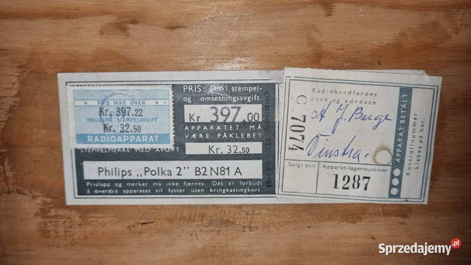 Radio Lampowe Philips Polka 2 B2N81A 1958 nowe Warta sprzedam