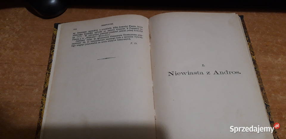 TERENCYUSZ KOMEDYE WARSZAWA 1885 opr psk Antyki, Sztuka, Kolekcje