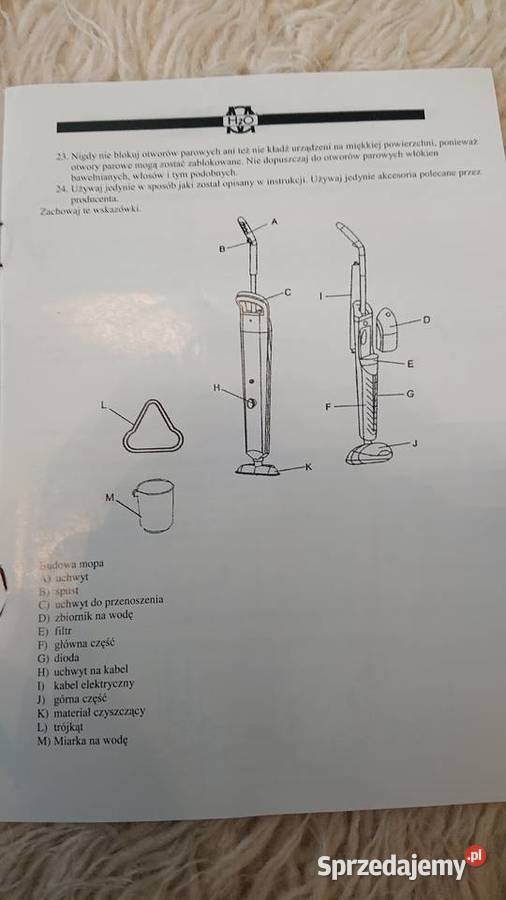 Mop Parowy Elektryczny H2O MOP STEAM CLEANER Władysławowo