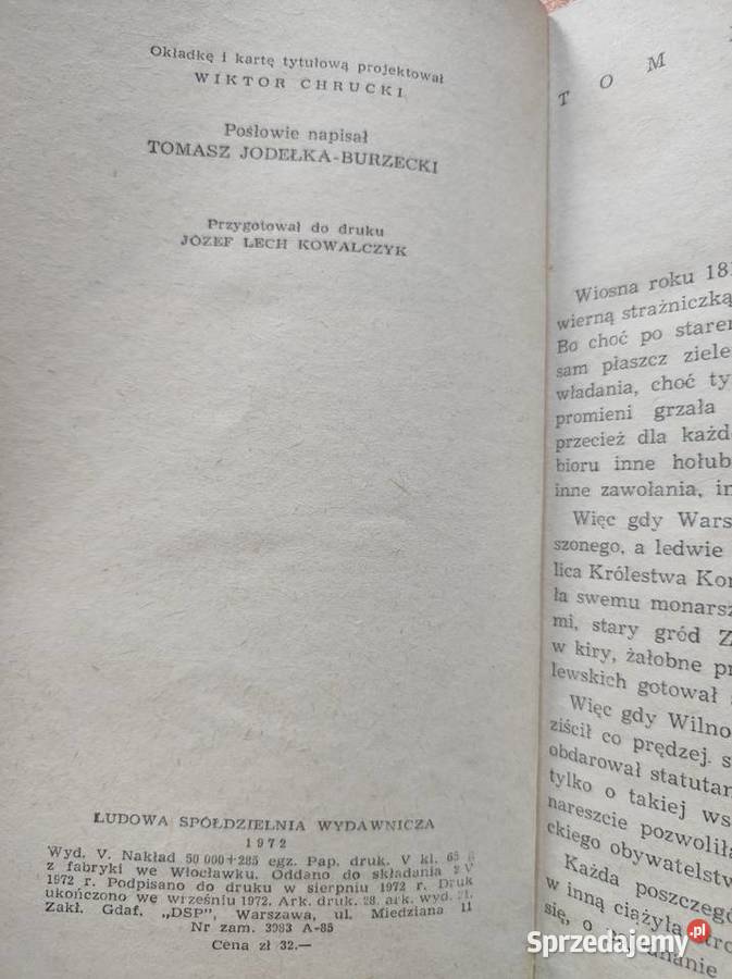 powieść historyczna Księżna Łowicka Wacław Kielce sprzedam