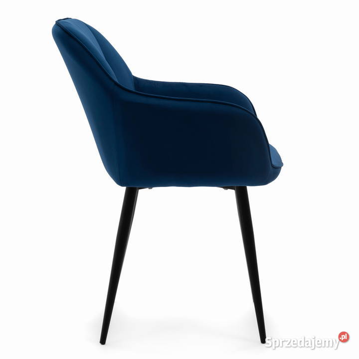 Granatowe Krzesło Tapicerowane Lago Wysyłka 24H Tarchały Małe sprzedam