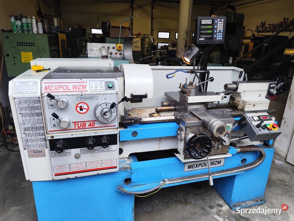 Tokarka do metalu Tub 40 x 1000 Mexpol odczyty Maków Podhalański