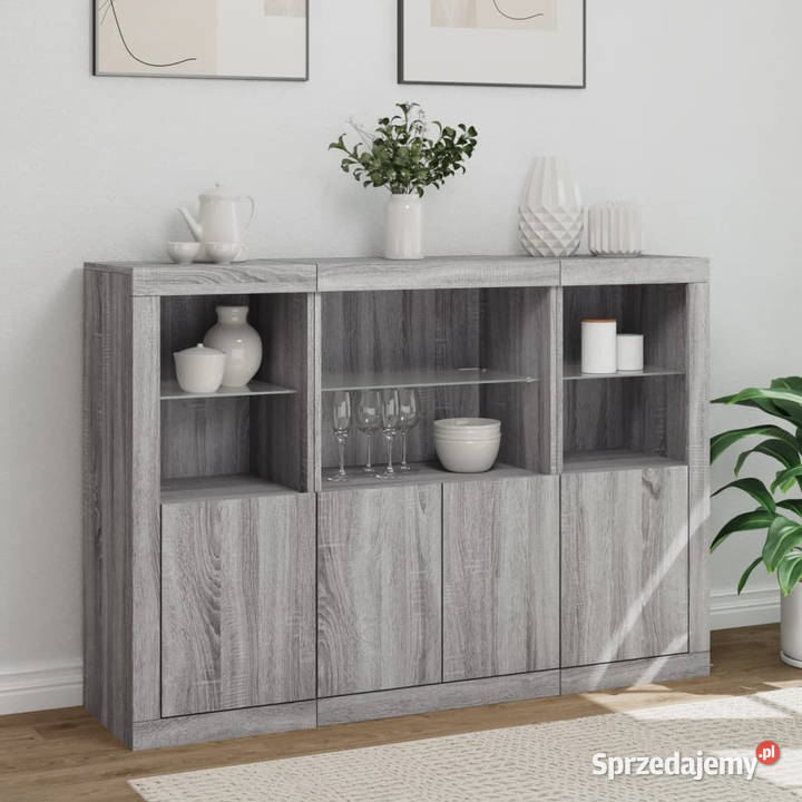 Szafki z oświetleniem LED 3 szary dąb sonoma mazowieckie sprzedam