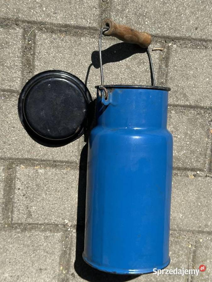 Kanka na mleko polewana z okresu PRL Łęczyca