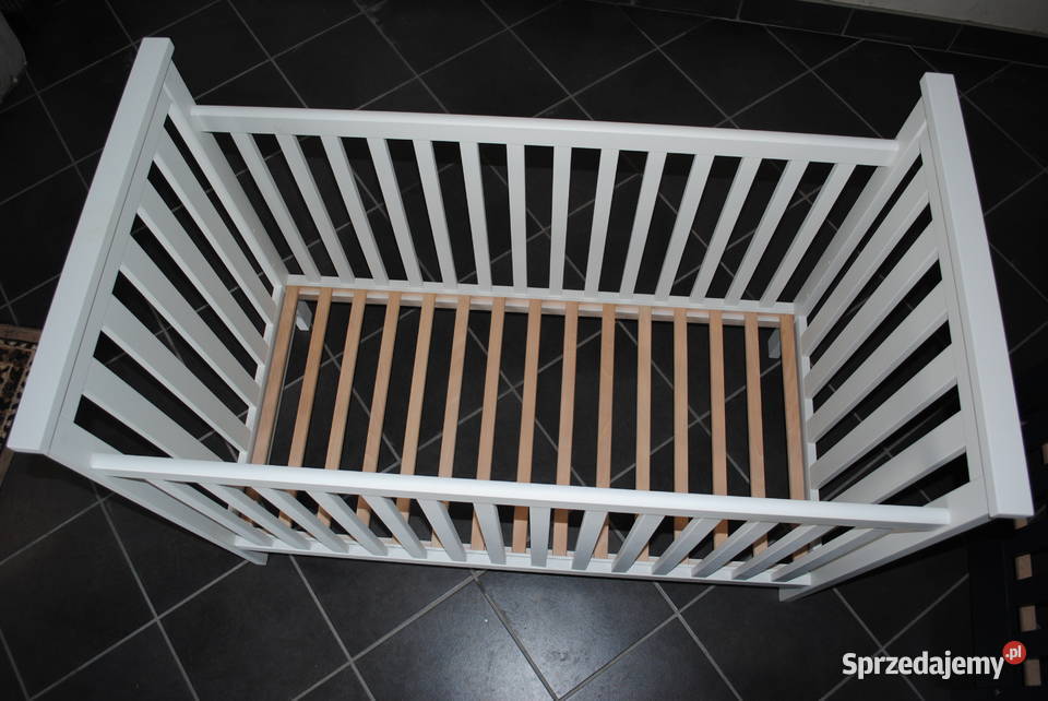 Łóżeczko dziecięce granatowe przewijak 120x60 mazowieckie Błonie sprzedam