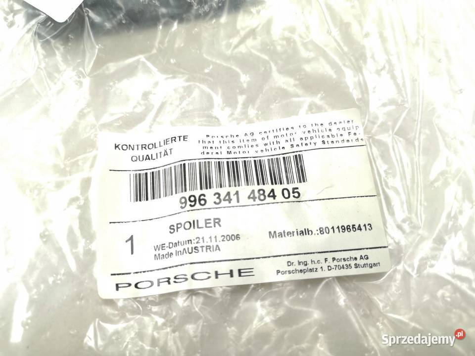 OSŁONA WAHACZY PRAWY PRZÓD PORSCHE 911 0112 996 Kanały powietrza lubelskie