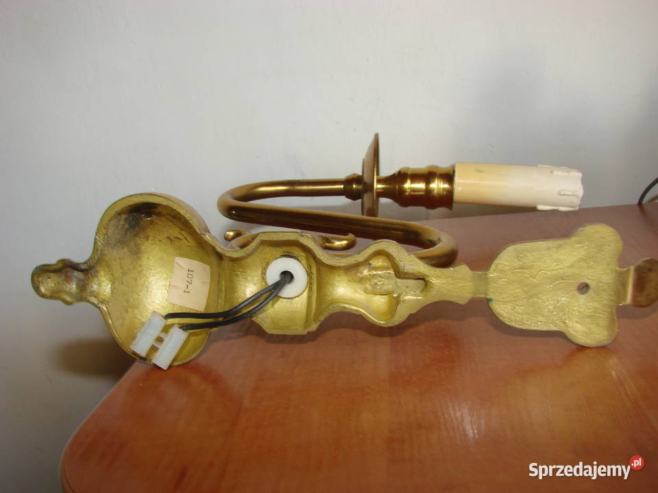 stary mosiężny kinkiet sprzedam