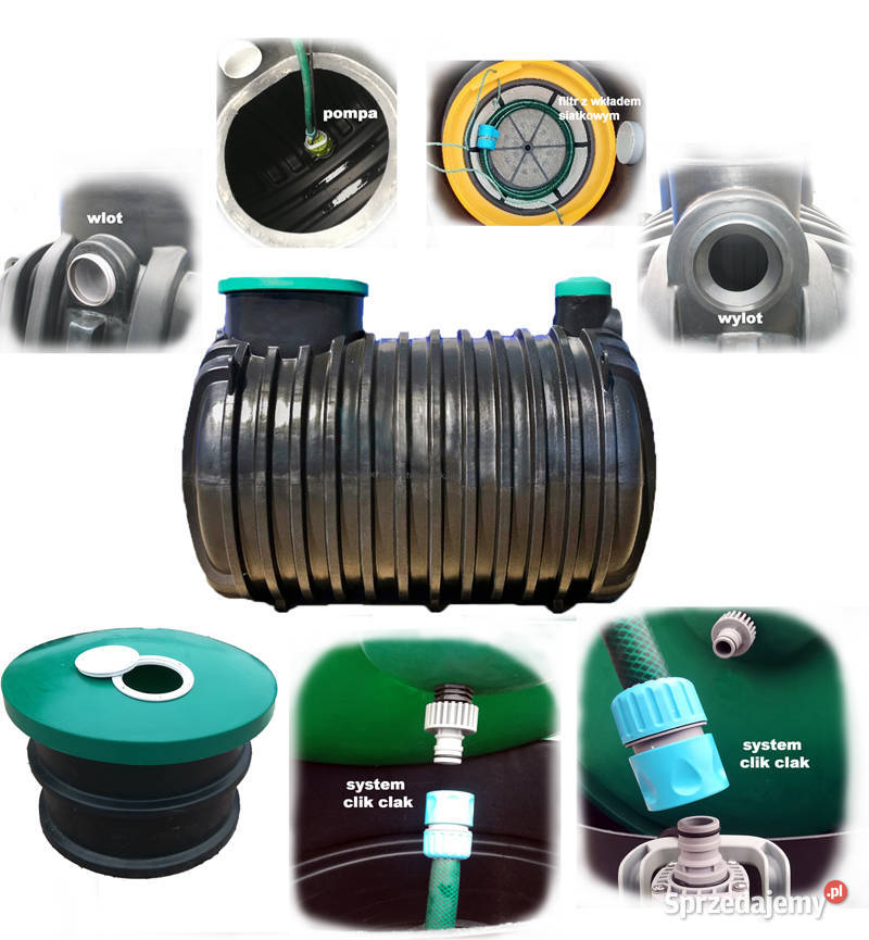 ZESTAW ZBIORNIK NA DESZCZÓWKĘ 4000L Moja woda Opole