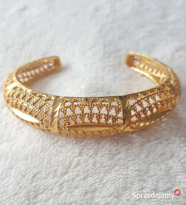 Nowa bransoletka indyjska arabska bangla złoty Szczecin